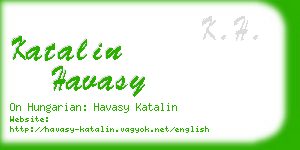 katalin havasy business card